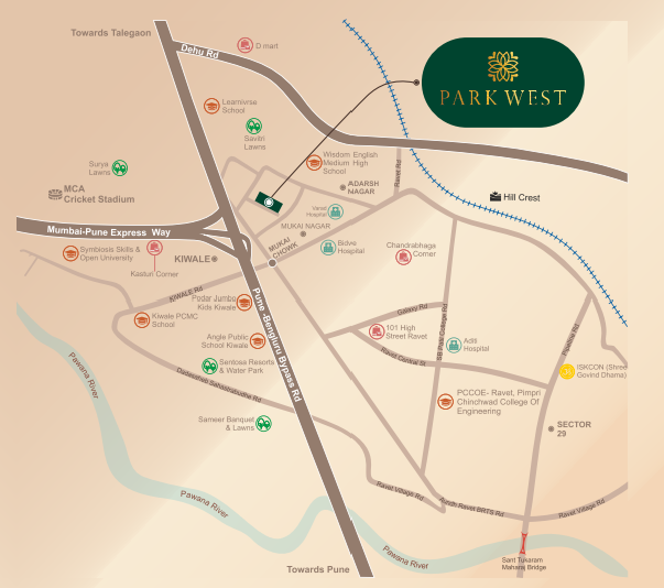 Park West Location Map